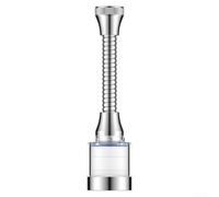 Kitchen Faucet Water Filter Stainless Steel Purifier with 5 Replaceable Cartridges, 360 Degree Swivel Tap Attachment for Internal External Threads