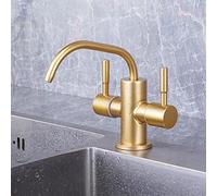 Kitchen Faucet Water Filter Stainless Steel Swivel Dual Water Purifier Faucets Brushed Gold-A(E)