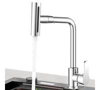 Kitchen Faucet - Waterfall Modern 4 Spray Modes Tap,Kitchen Faucets with Pull Down Sprayer - for Apartment Bar Laundry Bathroom Rv Camper Commercial Farmhouse