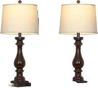 Kitchen Faucet Wireless Table Lamp, Vintage Tall with Charging Port and AC Outlet, Dimmable Touch Control, for Bedroom Living