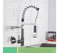 Kitchen Faucet with 360° Swivel Pull Down Spout, Dual Function Mixer for Cold & Hot Water, Short Design, Stylish Finish, Modern Upgrade, Easy Installation