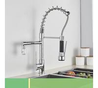 Kitchen Faucet with 360° Swivel Pull Down Spout, Dual Function Mixer for Cold & Hot Water, Short Design, Stylish Finish, Modern Upgrade, Easy Installation