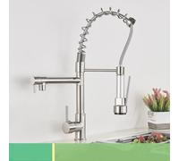 Kitchen Faucet with 360° Swivel Pull Down Spout, Dual Function Mixer for Cold & Hot Water, Short Design, Stylish Finish, Modern Upgrade, Easy Installation