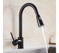 Kitchen Faucet with Pull-Down Sprayer, 360° Swivel Mixer Tap for Modern Deck-Mounted Sinks