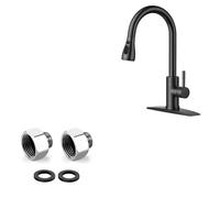 Kitchen Faucet with Pull Down Sprayer with 2 Pack G3/8 Male to G1/2 Female Adapter
