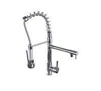 Kitchen Faucet with Pull Out Sprayer, 360° Rotation, Single Handle, Durable Brass, Easy Installation, Modern Design for Home Kitchen