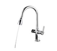 Kitchen Faucet with Pull Out Sprayer, Rotatable Sink Tap, Digital Display, Wear Resistant and Leak Proof Design for Modern Kitchens