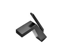 Kitchen Faucets, Basin Faucet Black/Chrome Face Single Handle Deck Mounted Sink Taps, Cold and Hot Mixer for Bathroom Crane Faucets(Nero)