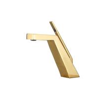 Kitchen Faucets, Basin Faucet Black/Chrome Face Single Handle Deck Mounted Sink Taps, Cold and Hot Mixer for Bathroom Crane Faucets(Gold)