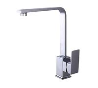 Kitchen Faucets Brass Bright Chrome Kitchen Sink Faucet 360 Rotate Swivel Faucet Single Holder with Aerator Cold and Hot Tap Deck Mounted,Chrome,Krom-A