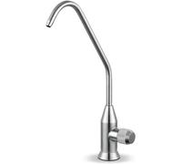 Kitchen Faucets, Drinking Water Faucet Gooseneck Single Cold Water Filter Faucet for Kitchen Sink-Brushed B