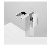 Kitchen Faucets, LED Bathroom Faucet Waterfall Black/Chrome/Gold Modern Single Handle, 1 Hole Deck Mount Mixer Tap Commercial Lever Basin Vanity(Chrome Tall)