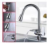 Kitchen Faucets Pull Down Sprayer Pull-Out with Dishwasher Connection, hot and Cold Faucet, Multi-Funct2 Mode Sink Faucet-Chrome A