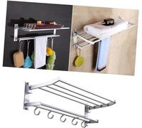 Kitchen Faucets Towel Holder for Bathroom Wall Folding Towel Rack Towel Racks for Bathroom Kitchen Towel Holder Paper Towel Holder Wall Mount Bathroom Towel Rack Towel Shelf Sponge Towel Hook (60cm
