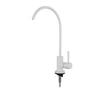 Kitchen Faucets Water Filter Faucet,Gooseneck Single Cold Water Filter Faucet for Kitchen Sink,Rose Gold(White)