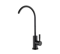 Kitchen faucets, Water Filter Faucet Gooseneck Single Lever Reverse Osmosis for Sink,Black(Nero)