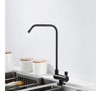 Kitchen Faucets Water Filter Faucet with 360° Rotation Folding Reverse Osmosis Utility Sink Faucet,Chrome-Black(Black)