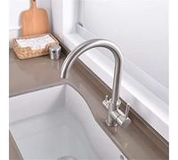 Kitchen Faucets Waterful Taps Kitchen Faucets Mixer Drinking Water Filter Faucet Kitchen Sink Tap with Aerator Water Tap 360 Swivel 3 Way Deck Mounted Black(Brushed Nickel)