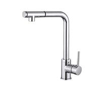 Kitchen faucets with Pull Down Sprayer, hot and Cold Rotary Single Handle Telescopic, Pull-Out, 2, Kitchen Sink, Faucet-B Chrome-Plated Copper