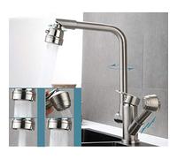 Kitchen Faucets with Pull Down Sprayer Retractable Rotatable Brushed Kitchen Universal Faucet Pool Vegetable Basin Hot and Cold Pull-Out Spray Gun Faucet-A