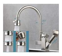 Kitchen Faucets with Pull Down Sprayer Retractable Rotatable Brushed Kitchen Universal Faucet Pool Vegetable Basin Hot and Cold Pull-Out Spray Gun Faucet-A