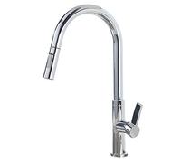 Kitchen faucets with Pull Down Sprayer, with Shower, Pull Out, hot and Cold Rotating Flexible, Copper, Kitchen Sink, Faucet-Chrome