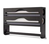 Kitchen Film Dispenser, Foil Holder and Aluminium, Wall or Drawer Holder for Transparent Film, Aluminium and Oven Paper, Compact Kitchen Organizer