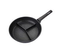 Kitchen Flower Cookin Multi 3 Divider Non Stick Coating Frying Pan 28cm