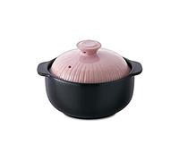 Kitchen Flower Lucia Natural Glazed Ceramic Porcelain Cookware Hot Pot (Sugar Pink 1000ml)