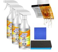 Kitchen Foam Cleaner, Kitchen Cleaner Spray, Multifunctional Kitchen Foam Cleaner Stubborn Stains Cleaner, Domestic Cooktops, Range Hoods, Grime and Grease (1, 3 Pcs)