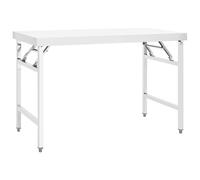 Kitchen Folding Work Table Stainless Steel Catering Bench Multi Sizes vidaXL