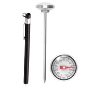 Kitchen Food-Cooking Meat Coffee Thermometer, Physical Sensing Stainless Steel Thermometer for Milk Foam Frothing Chocolate Water Grill, Turkey, BBQ Thermometers
