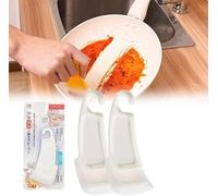 Kitchen Food Grade Silicone Spatula - 2024 Food Grade Silicone Rubber Spatula Set Kitchen Utensils - Flexible Silicone Spatula Mini Spatula Non Stick Scraper (2, White)