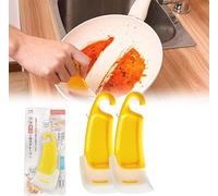 Kitchen Food Grade Silicone Spatula - 2024 Food Grade Silicone Rubber Spatula Set Kitchen Utensils - Flexible Silicone Spatula Mini Spatula Non Stick Scraper (2, Yellow)