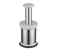 Kitchen Food Pounder Featuring Six Sided Pestle Head And Thick Rubber Bottom For Efficient Grinding Of Garlic Herbs Spices Silver