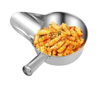 Kitchen Food Shovel,Fried Food Serving Scoop with Spout - Stainless Steel Cooking Stirring Utensil Meal Preparation Tool for French Fries, Sauces