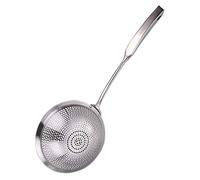 Kitchen Food Strainers Sifters 304 Stainless Steel Large Slotted Spoon Stainless Steel Perfect Fry Ladle Skimmer and Strainer Multi-Use Slot Spoon Oil Skimmer for Kitchen Restaurants cookingFilter pot