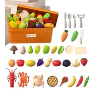 Kitchen Food Toys for Young People, Develops Fine Motor Skills with a Box, Fake Food for Kitchen, Boys Girls 3 to 7 Years Old Kindergarten Home Party Travel