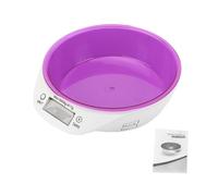 Kitchen Food Weighing Bowl, Convenient Practical Cost-effective Digital Pet Scale Bowl for Home for Dog Food(Purple)
