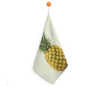 Kitchen Fresh Pineapple Hand Towels with Hanging Loops, Highly Absorbent & Quick Drying Towels for Kitchen Bathroom, Microfiber Cleaning Cloth, Dish Towel, Tea Towel Decorative, Dish Rag(12x12)