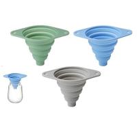 Kitchen Funnel, Funnels For Filling Bottles Or Containers, Collapsible Funnel, Silicone Funnels Durability Kitchen Large Wide Mouth, Foldable Liquid Transfer Tool (3PC)