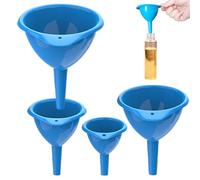 Kitchen Funnel Set - 4 Pieces, High-Temperature Resistant Funnels For Filling Bottles | Multi-Use Kitchen Tool For Transferring Liquid, Powder, Oils, Jam