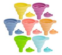 Kitchen Funnel Set of 3, Plastic Funnels with Detachable Strainer Filter for Filling Bottles with Oil, Liquid, Fluid, Powder