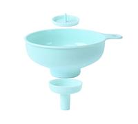 Kitchen Funnel with Strainer - Wide Mouth Food Grade Plastic, Multi-Purpose Funnel for Canning, Transferring Oil, Liquids & Making Jam