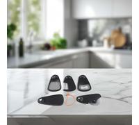 Kitchen Gadget Set 5 Pieces Featuring Fruit Vegetable Peeler Cheese Chocolate Grater Pizza Cutter Bottle Opener Compact and Functional (Black)