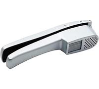 Kitchen Garlic Press Compact Crusher and Slicer,2 in 1 Ginger Mincer Tool,Easy Squeeze,No Mess Design,Safe for Dishwasher,Silver,18.6 x 4 x 5cm