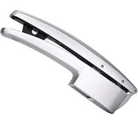 Kitchen Garlic Press pace-Saving Crusher,Ginger 2 in 1 Slicer Mincer,Dual Function Stainless Steel Tool for Fast Chopping,No Mess Clean Use,Silver,19 x 5 x 5cm