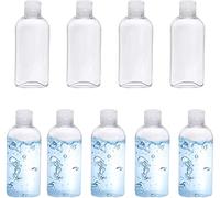 Kitchen GIMS Clear Plastic Empty Squeeze Bottles 9 Pack 3.4oz/100ml with Flip Cap TSA Travel Bottle for Shampoo, Conditioner & Lotion (9 Counts)