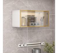 Kitchen glass display cabinet wall mounted with light Bathroom narrow Storage Cabinet Top flip door Wooden Display Stand Single/Double door Space-saving Dustproof
