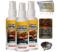 Kitchen Grease Degreaser Spray - Heavy Duty Grease Killer Spray and Grill Cleaner | Fast-Acting Oven, Range Hood, and Cookware Cleaner for Baked-On Oils, Safe for Metal & Glass, 50ml